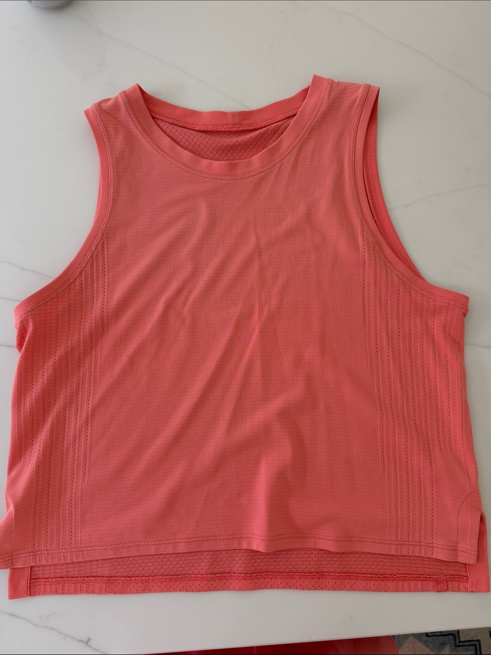 lululemon athletica Coral Ribbed Sleeveless Tank